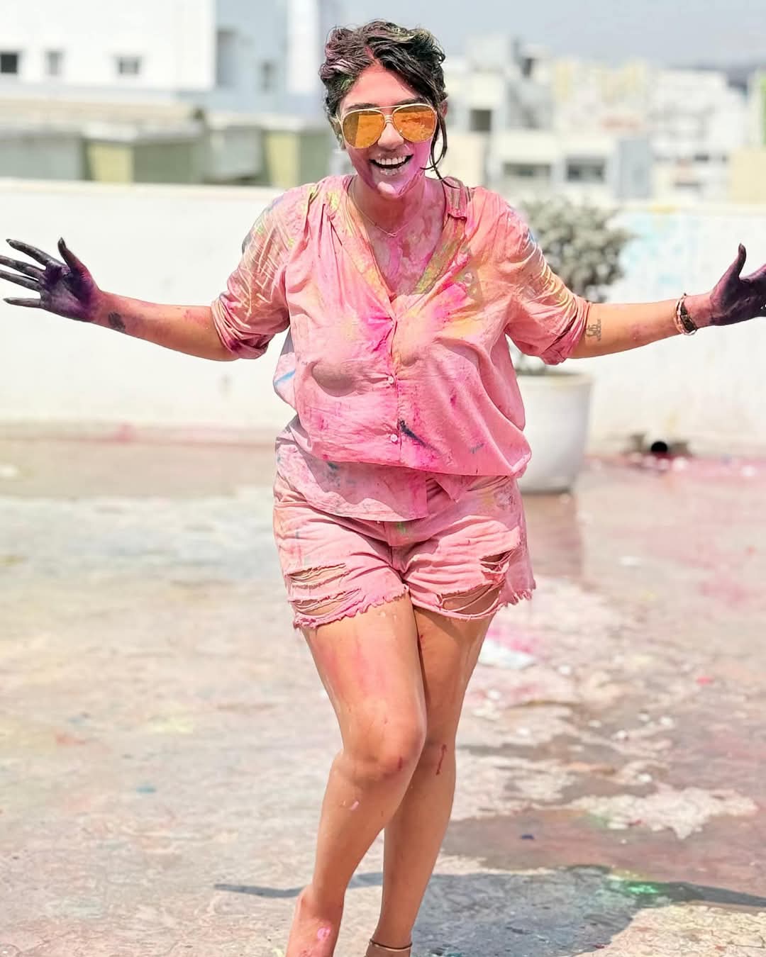 Indian Celebrities Holi Celebrations Photos Gallery