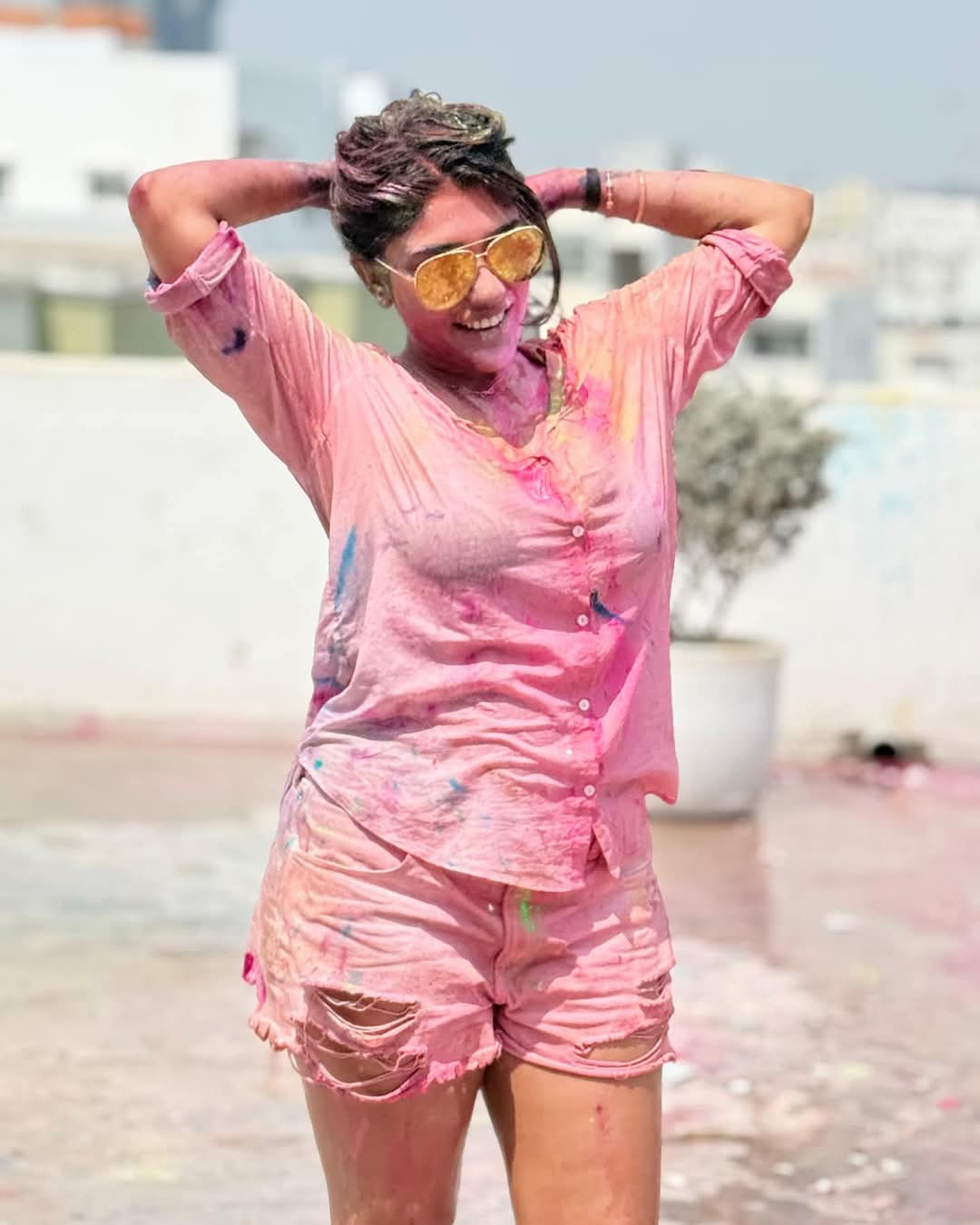 Indian Celebrities Holi Celebrations Photos Gallery