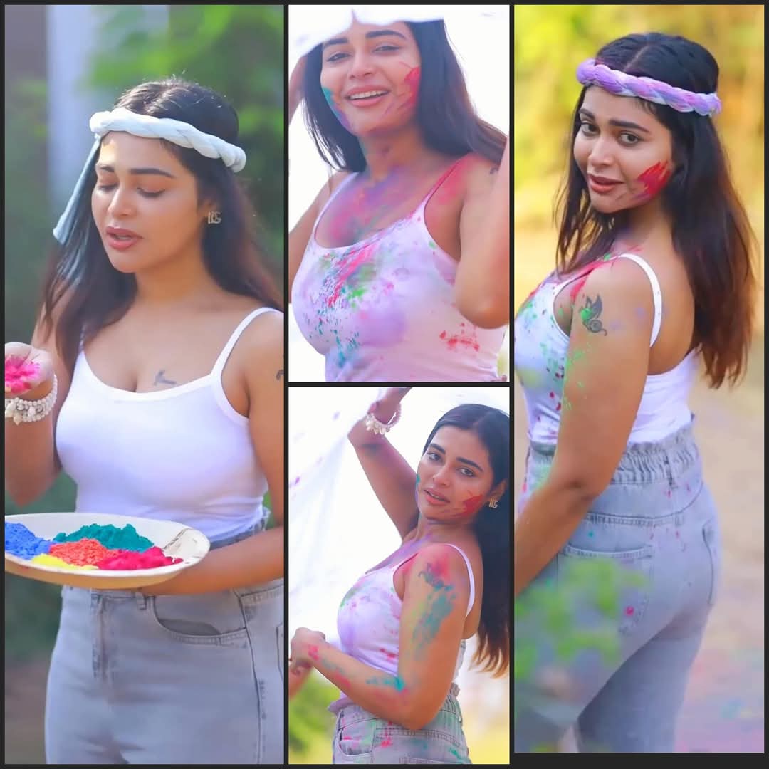 Indian Celebrities Holi Celebrations Photos Gallery