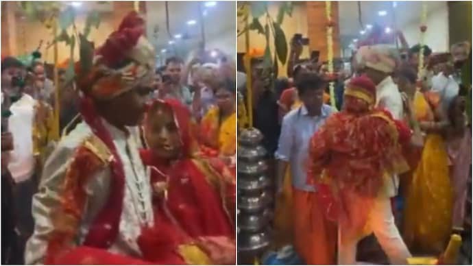 ఆసుపత్రిలోనే తాళి కట్టిన వరుడు (Video)