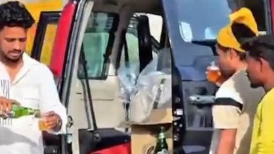 రోడ్డుపై ఉచితంగా బీరు పంచారు.. చివరికి..