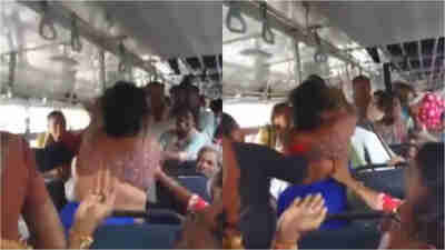 ఫ్రీ బస్సులో సీటు కోసం కొట్టుకున్న మహిళలు