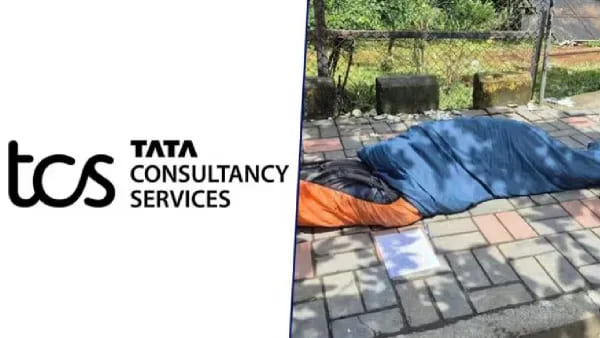 12 నెలలుగా జీతం ఇవ్వడం లేదని TCS ఆఫీస్ ముందు దీక్షకు దిగిన ఉద్యోగి