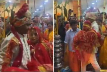 ఆసుపత్రిలోనే తాళి కట్టిన వరుడు (Video)