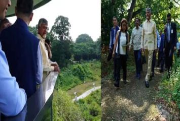 సింగపూర్ లో రెండు గంటల పాటు కాలినడకన తిరిగిన చంద్రబాబు